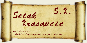 Selak Krasavčić vizit kartica